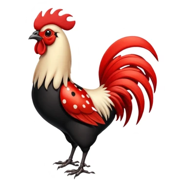 Ladybug and a rooster  sticker