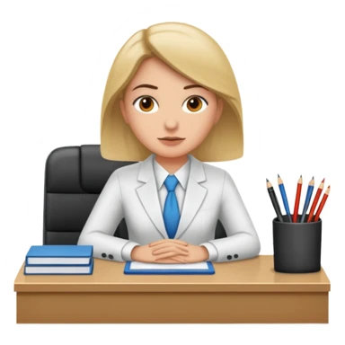 une image de 3/4 avec un recruteur à son bureau PAS DE FACE DE 3/4! qui regarde un candidat assis en face de lui. le recruteur est à droite sticker