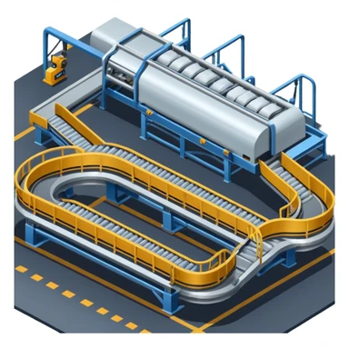 automobile plant with a conveyor sticker