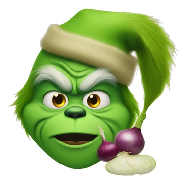 Grinch with a onion  sticker