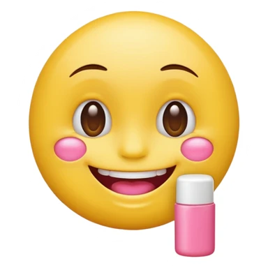 Regular emoji and lip balm sticker