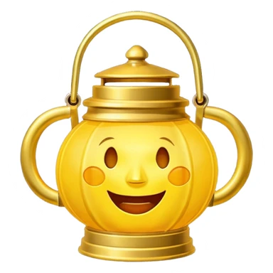 lantern emoji with laughing face sticker