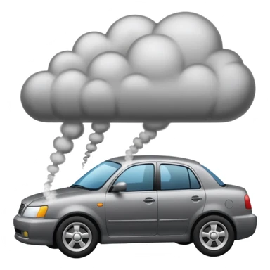 smoke coming out of a car silencer  sticker