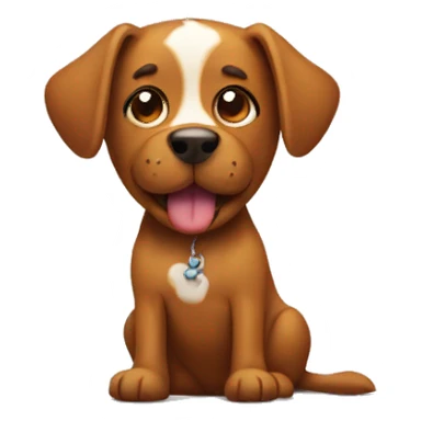 dog with poop sticker