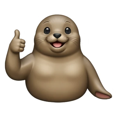 a seal giving a thumbs up sticker