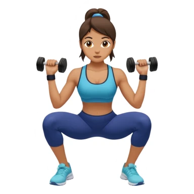woman doing squat sticker