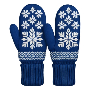norwegian knit mittens selbu blue sticker