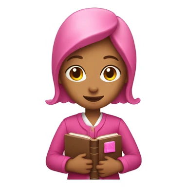 Lady holding a pink Bible sticker