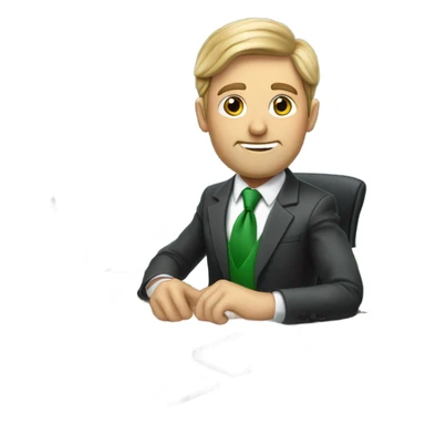 Irish man working in an office sticker