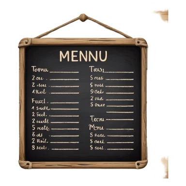 Menu board sticker