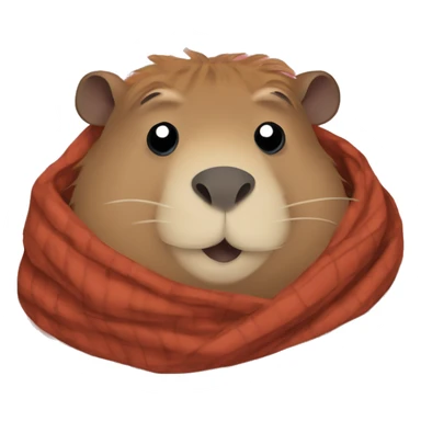Capybara in a blanket sticker
