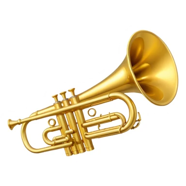 shiny golden trumpet sticker