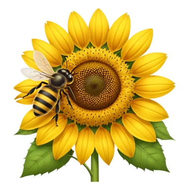  girasol y una aveja sticker