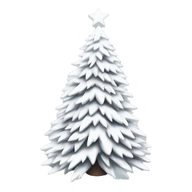 White aesthetic clean Christmas tree sticker