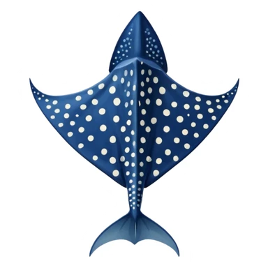 Spotted eagle ray fish with long stinger viewed from above sticker