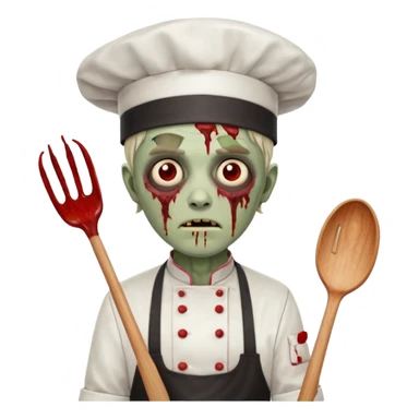  zombi man chef sticker