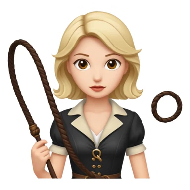Dominatrix holding a whip sticker