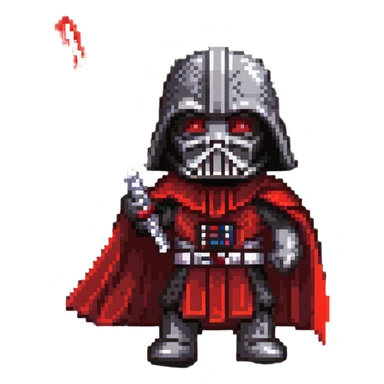 Oreo cookie as a Sith lord with red lightsaber and dark side force powers sticker
