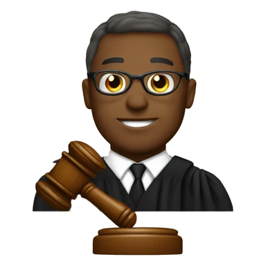 Judge with gavel sticker