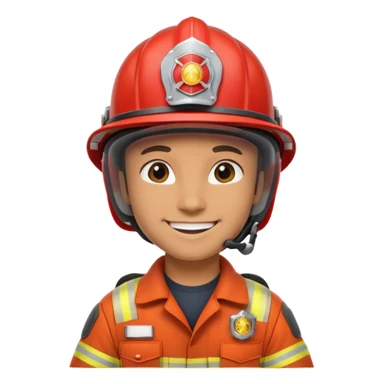 Firefighter wearing helmets sticker