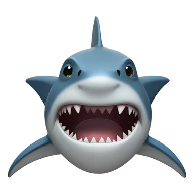 Shark with star eyes sticker