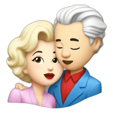 Marilyn monroe kissing mao zedong sticker