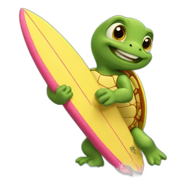 Tortue qui surf sticker