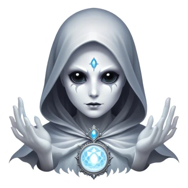 Cinematic and Ultra realistic 32k HD hauntingly beautiful specter with Balanced features, highly detailed, glowing with silver light, high shine, remembrance, a painting of white silver, fanciful, enchanting. The image is so lifelike it could leap off the canvas at any moment sticker