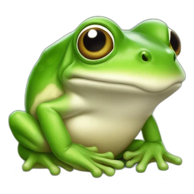 Grenouille a côté d'un champignon sticker
