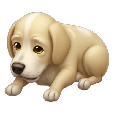 vomitting dog sticker