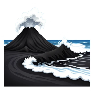 icelands black sand beach sticker