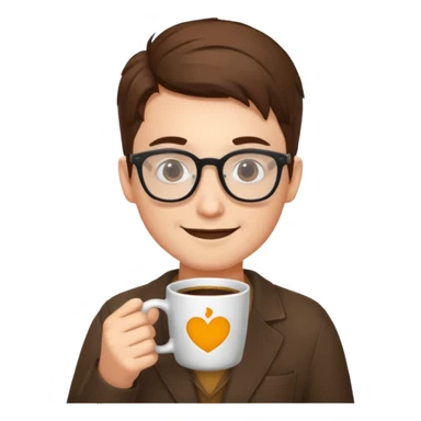 web developer, coffee, glasses, mid 20 sticker