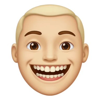 Person with something in their teeth. sticker