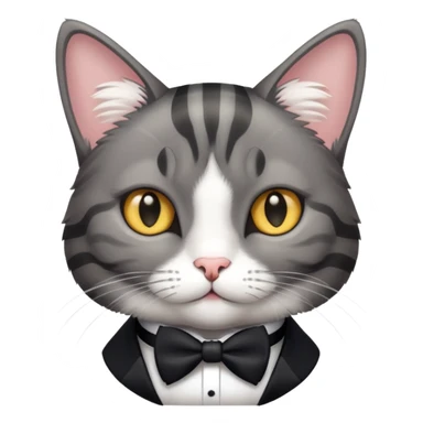 grey tabby cat and black tuxedo cat sticker