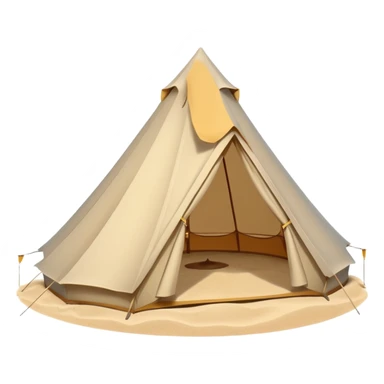 Bell tent on sand  sticker