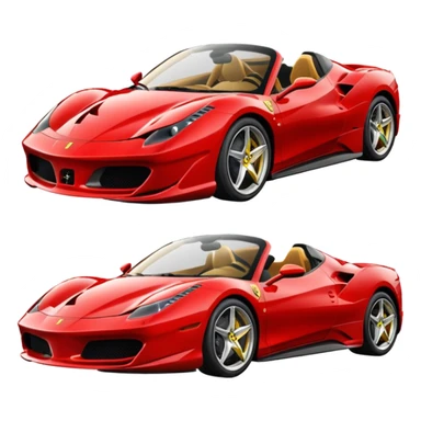 Red Ferrari sports car sticker