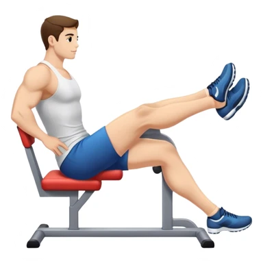 side-view seated calf-raise lower leg exercise sticker