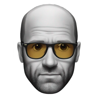 jason statham in optical glasses sticker