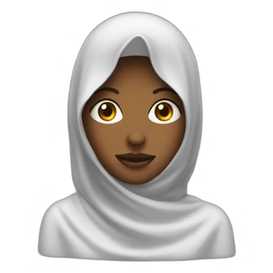 veiled woman who hesitates sticker