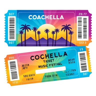 coachella music festival ticket sticker