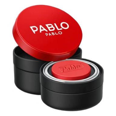 A swedish snus/lip pillow in the box black little box and write on them mini pablo (red) sticker