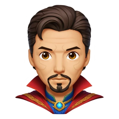Create Doctor strange Superhero Emoji face only sticker