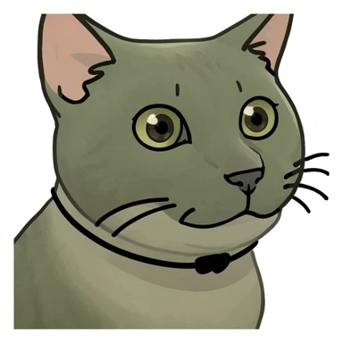 haz un gato haciendo un corazón  sticker