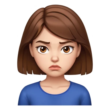 Fille énervé qui fait la tête  sticker