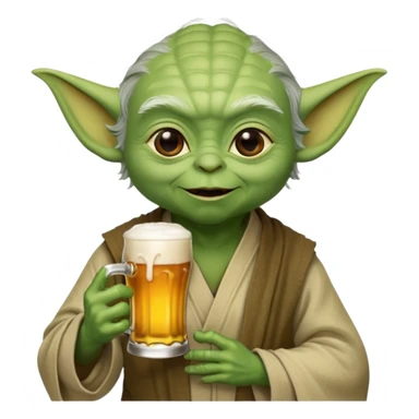 Yoda avec une bierre sticker