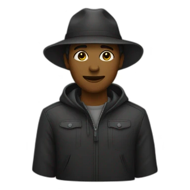 Personne Noir dans des champs sticker