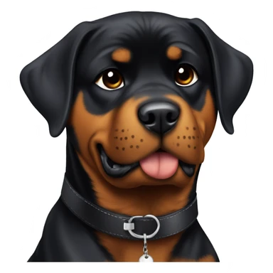 rottweiler wearing a collar that says “Tank” sticker