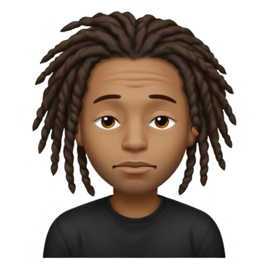 Black man with dreads and a clean shave puckering his lips and closing his eyes sticker