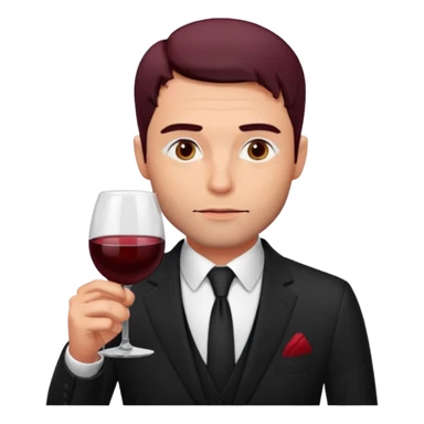 Bebendo vinho emo homem sticker