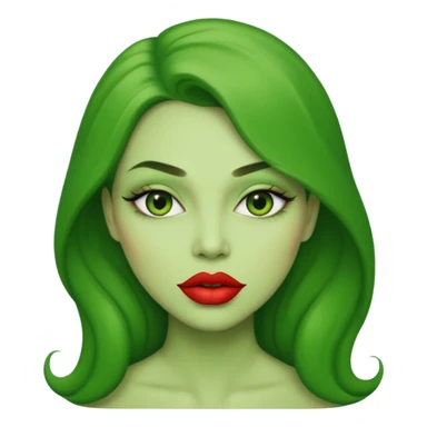 woman with green colored ips sticker